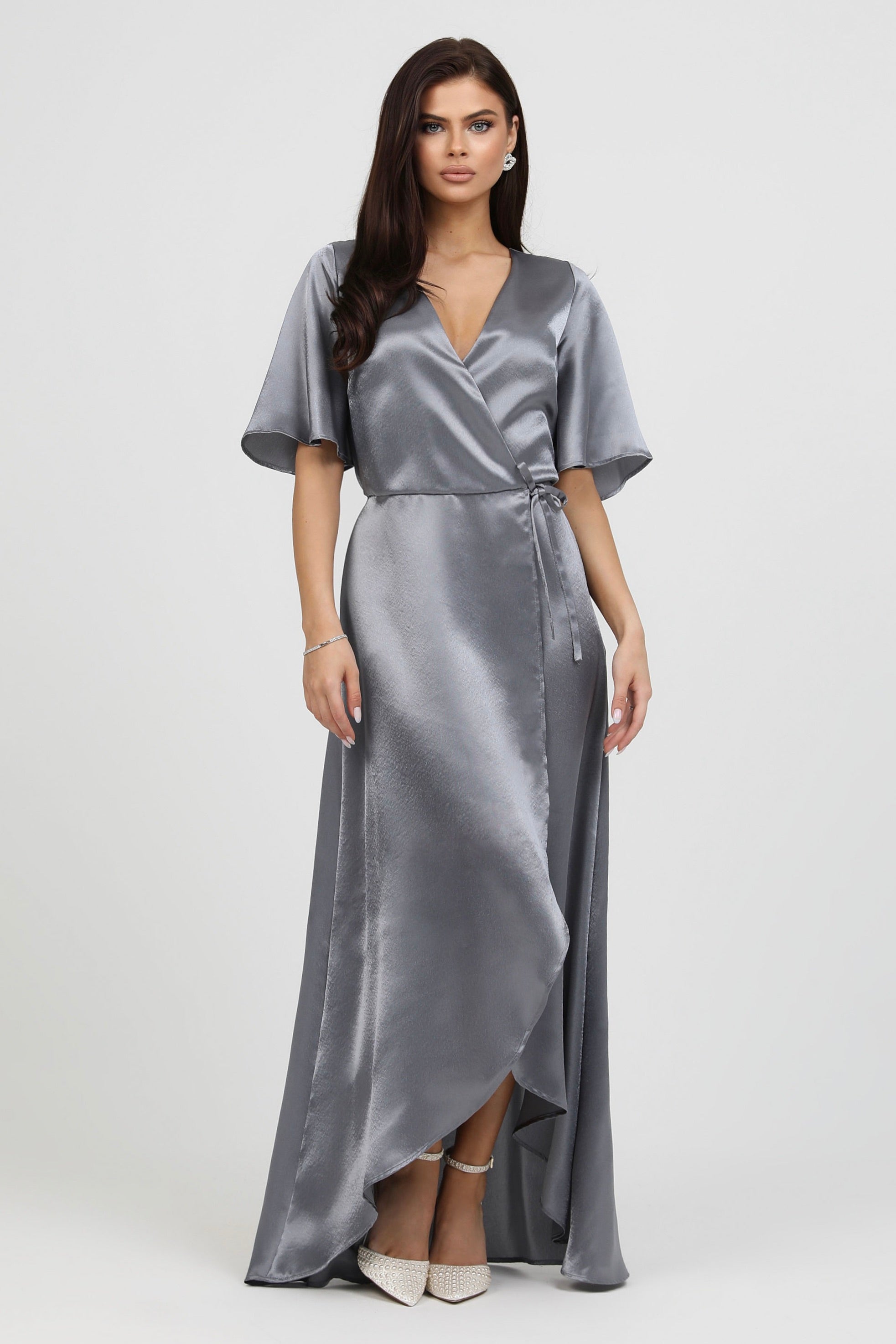 Dark Silk Grey Modest Dress Laura Modest Maxi In Lavender Small Dark Silk Grey Modest Dress Laura Modest Maxi In Lavender Small
