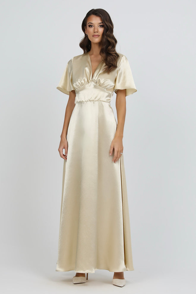 champagne bridesmaid dress, beige dress, Satin Dress short sleeves, crepe back satin dress, satin evening dress, bridesmaid dress satin, Long satin dress,  Bridesmaid satin Dress, Formal satin Dress, Wedding Guest satin Dress, Evening satin Gown, prom satin dress, gown, evening dress, maxi satin dress