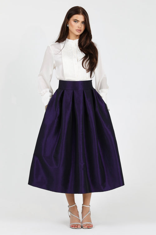 skirt, women skirt, formal skirt, taffeta skirt, ball skirt, skirt with pockets, classic skirt, plum skirt