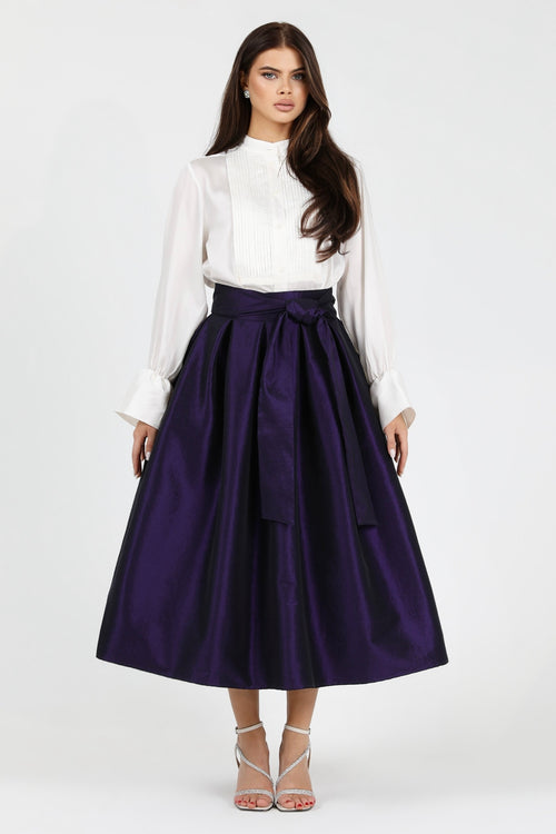 skirt, women skirt, formal skirt, taffeta skirt, ball skirt, skirt with pockets, classic skirt, plum skirt