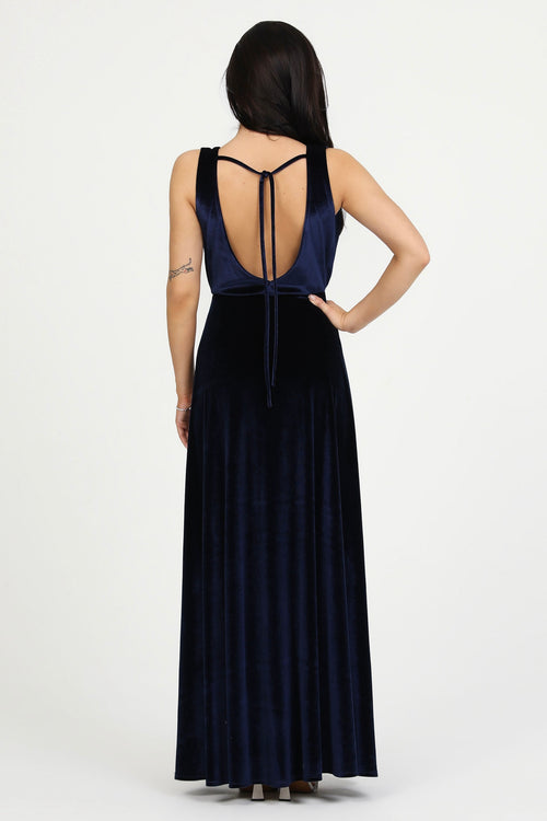 Navy Velvet Dress - Bridesmaid Dress - Formal Evening Gown Dsir Couture Navy Velvet Dress - Bridesmaid Dress - Formal Evening Gown Dsir Couture