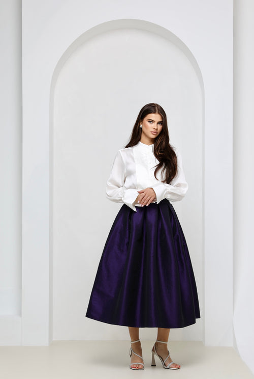 skirt, women skirt, formal skirt, taffeta skirt, ball skirt, skirt with pockets, classic skirt, plum skirt