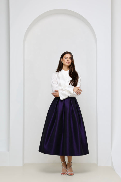 skirt, women skirt, formal skirt, taffeta skirt, ball skirt, skirt with pockets, classic skirt, plum skirt