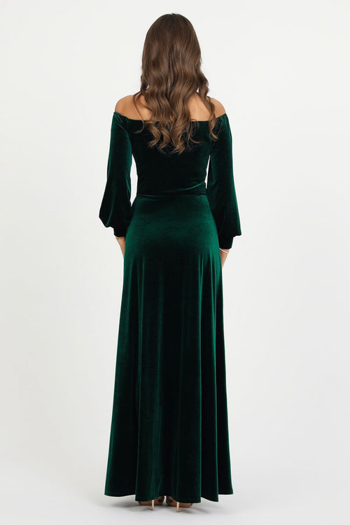 Dark Green Velvet Dress - Bridesmaid Dress - Formal Evening Gown Dsir Couture Dark Green Velvet Dress - Bridesmaid Dress - Formal Evening Gown Dsir Couture