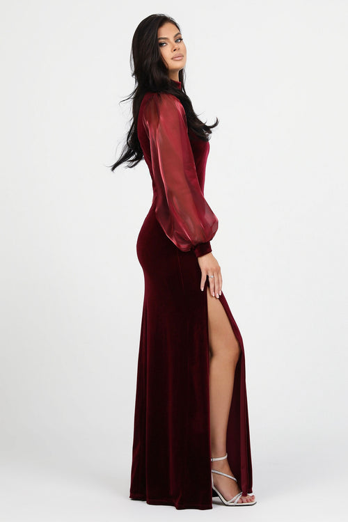 Burgundy Velvet Dress - Bridesmaid Dress - Formal Evening Gown Dsir Couture Burgundy Velvet Dress - Bridesmaid Dress - Formal Evening Gown Dsir Couture