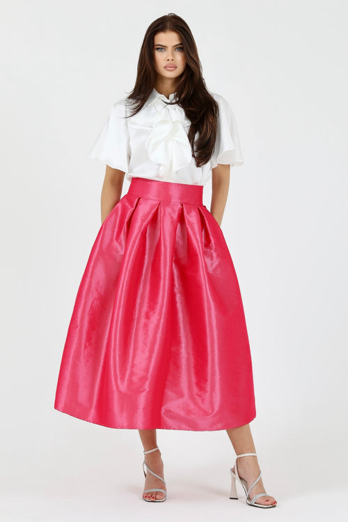 skirt, women skirt, formal skirt, taffeta skirt, ball skirt, skirt with pockets, classic skirt, pink skirt