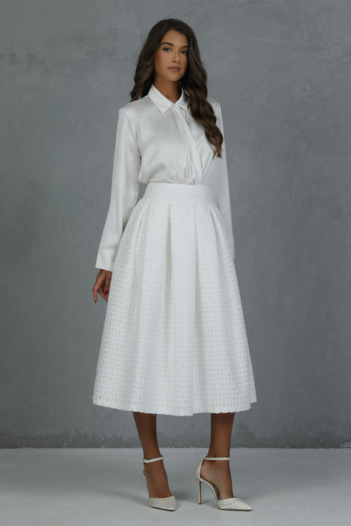 Light Blue Taffeta Skirt - Women Skirts