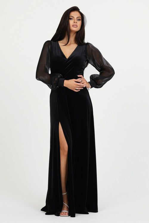 bridesmaid dress, velvet dress, wedding guest dress, gorgeous dress, wedding dress, mother of the bride dress, evening dress, gown dress, maxi dress, reception dress, elegant dress, formal dress, winter dress, fall bridesmaid, custom bridesmaid dress, black dress, slit dress, long sleeve dress