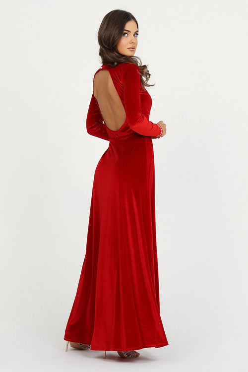 Red Velvet Dress - Bridesmaid Dress - Formal Evening Gown Dsir Couture Red Velvet Dress - Bridesmaid Dress - Formal Evening Gown Dsir Couture