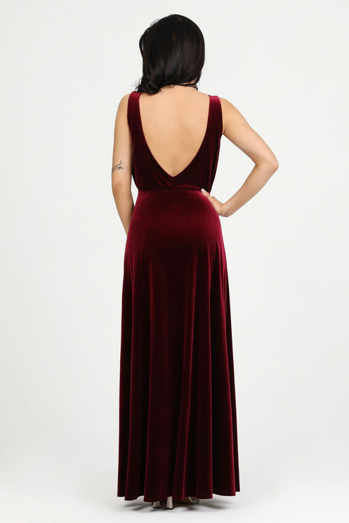 Burgundy Velvet Dress - Bridesmaid Dress - Formal Evening Gown Dsir Couture Burgundy Velvet Dress - Bridesmaid Dress - Formal Evening Gown Dsir Couture
