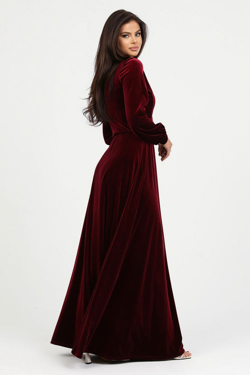 Burgundy Velvet Dress - Bridesmaid Dress - Formal Evening Gown Dsir Couture Burgundy Velvet Dress - Bridesmaid Dress - Formal Evening Gown Dsir Couture