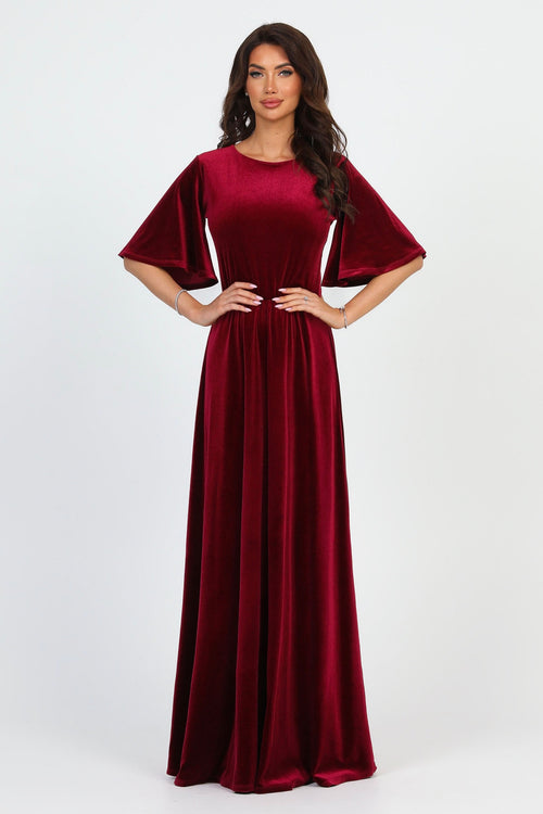 Burgundy Velvet Dress - Bridesmaid Dress - Formal Evening Gown Dsir Couture Burgundy Velvet Dress - Bridesmaid Dress - Formal Evening Gown Dsir Couture