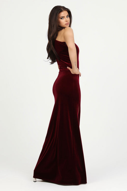 Burgundy Velvet Dress - Bridesmaid Dress - Formal Evening Gown Dsir Couture Burgundy Velvet Dress - Bridesmaid Dress - Formal Evening Gown Dsir Couture