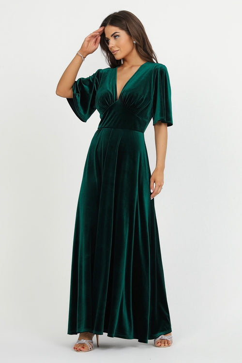 Dark Green Velvet Dress - Bridesmaid Dress - Formal Evening Gown Dsir Couture Dark Green Velvet Dress - Bridesmaid Dress - Formal Evening Gown Dsir Couture