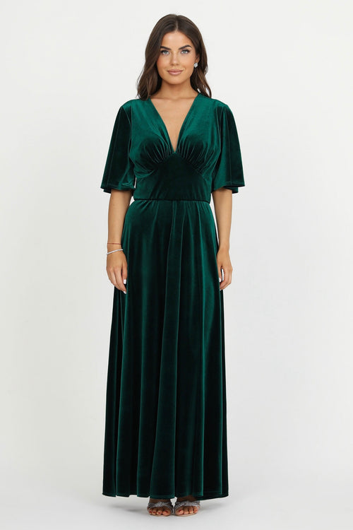 Dark Green Velvet Dress - Bridesmaid Dress - Formal Evening Gown Dsir Couture Dark Green Velvet Dress - Bridesmaid Dress - Formal Evening Gown Dsir Couture