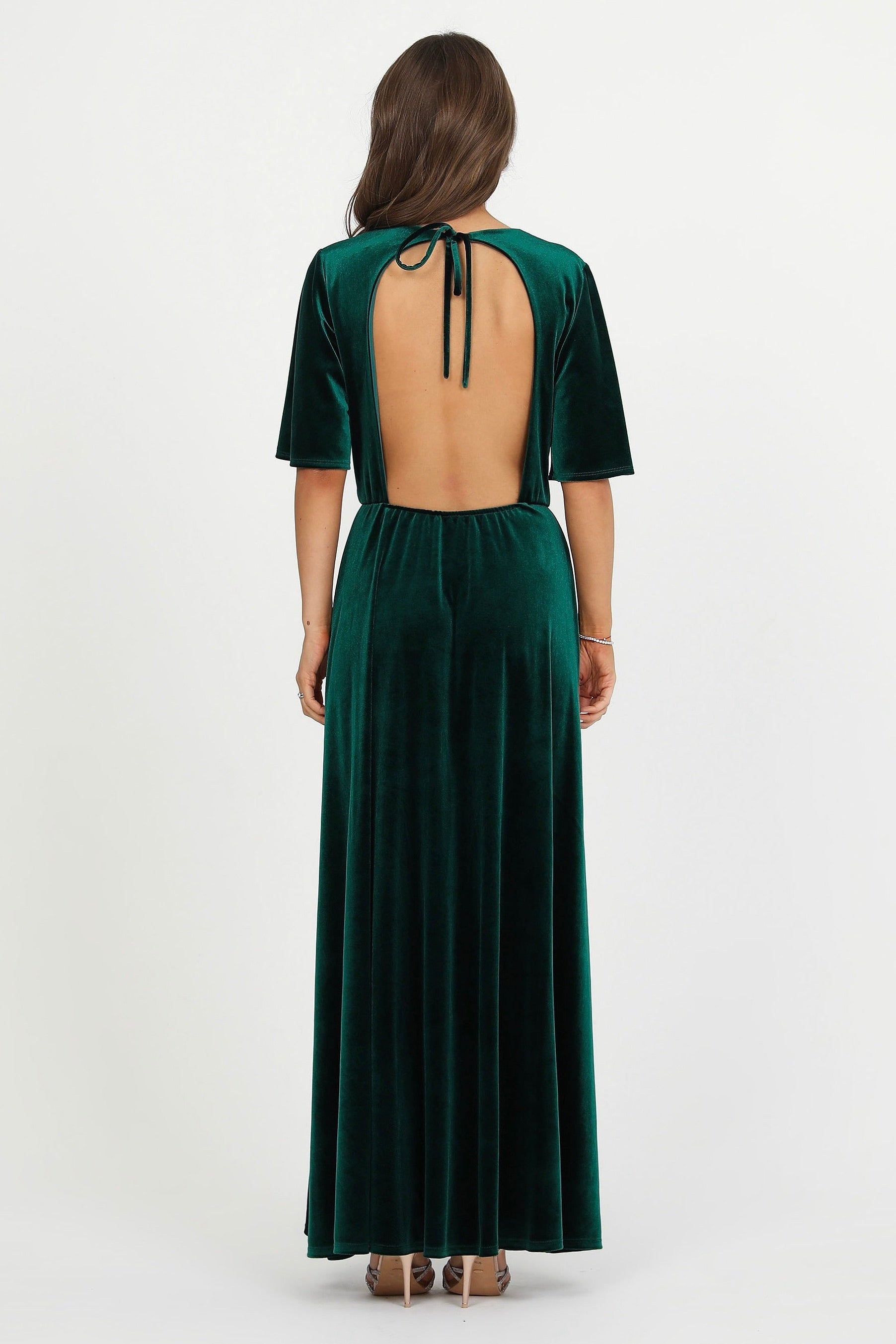 Dark Green Velvet Dress - Bridesmaid Dress