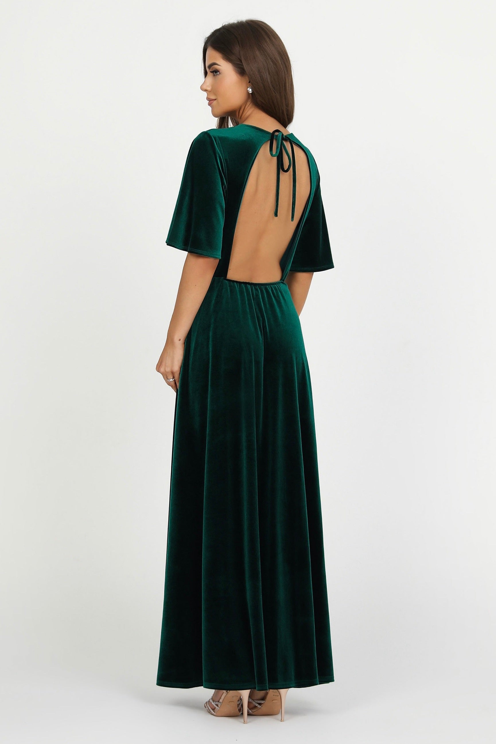 Dark Green Velvet Dress - Bridesmaid Dress - Formal Evening Gown – Désir  Couture