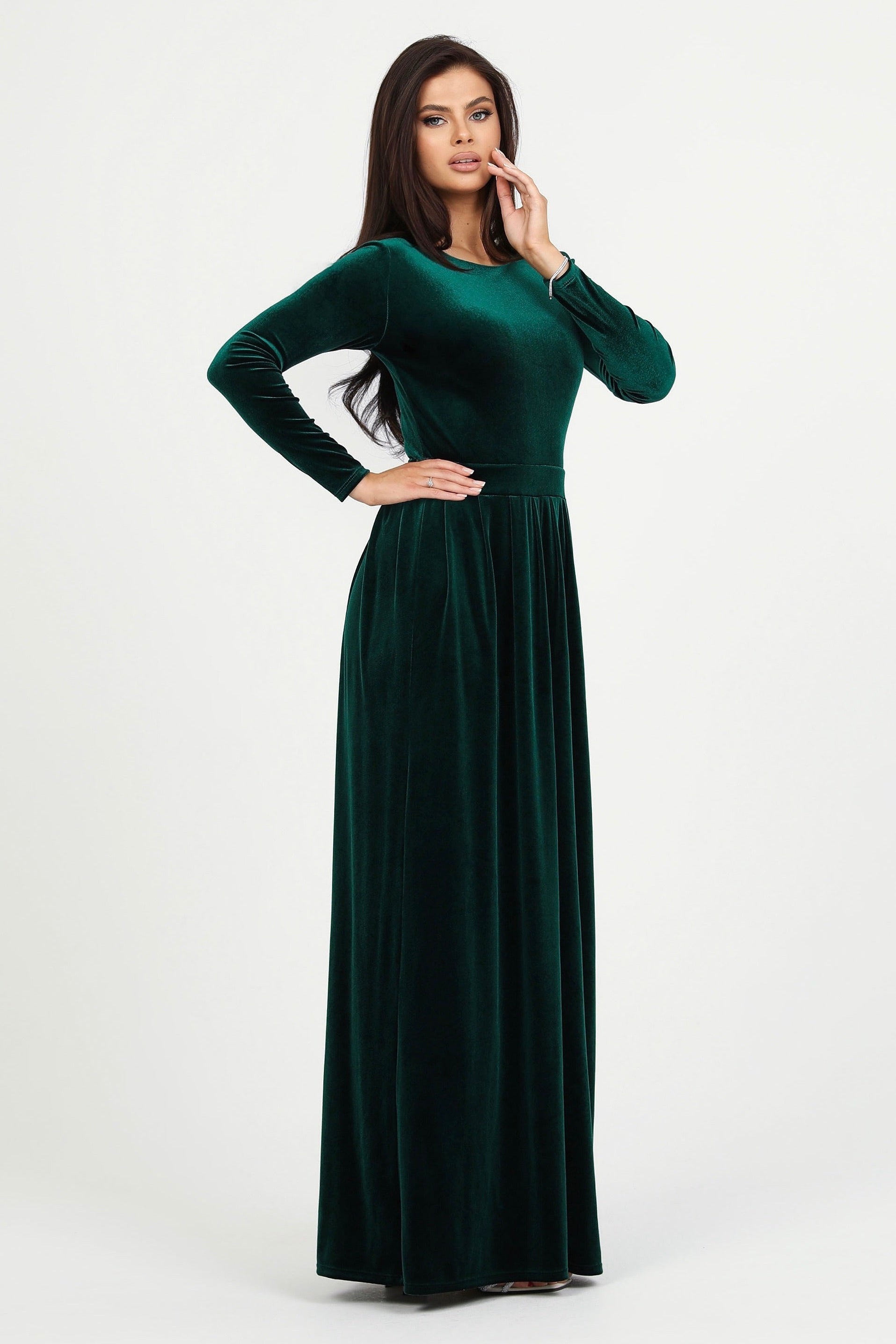 Dark Green Velvet Dress - Bridesmaid Dress Dsir Couture Dark Green Velvet Dress - Bridesmaid Dress Dsir Couture