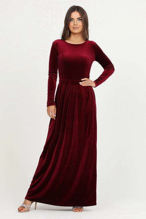 Burgundy Velvet Dress - Bridesmaid Dress Dsir Couture Burgundy Velvet Dress - Bridesmaid Dress Dsir Couture