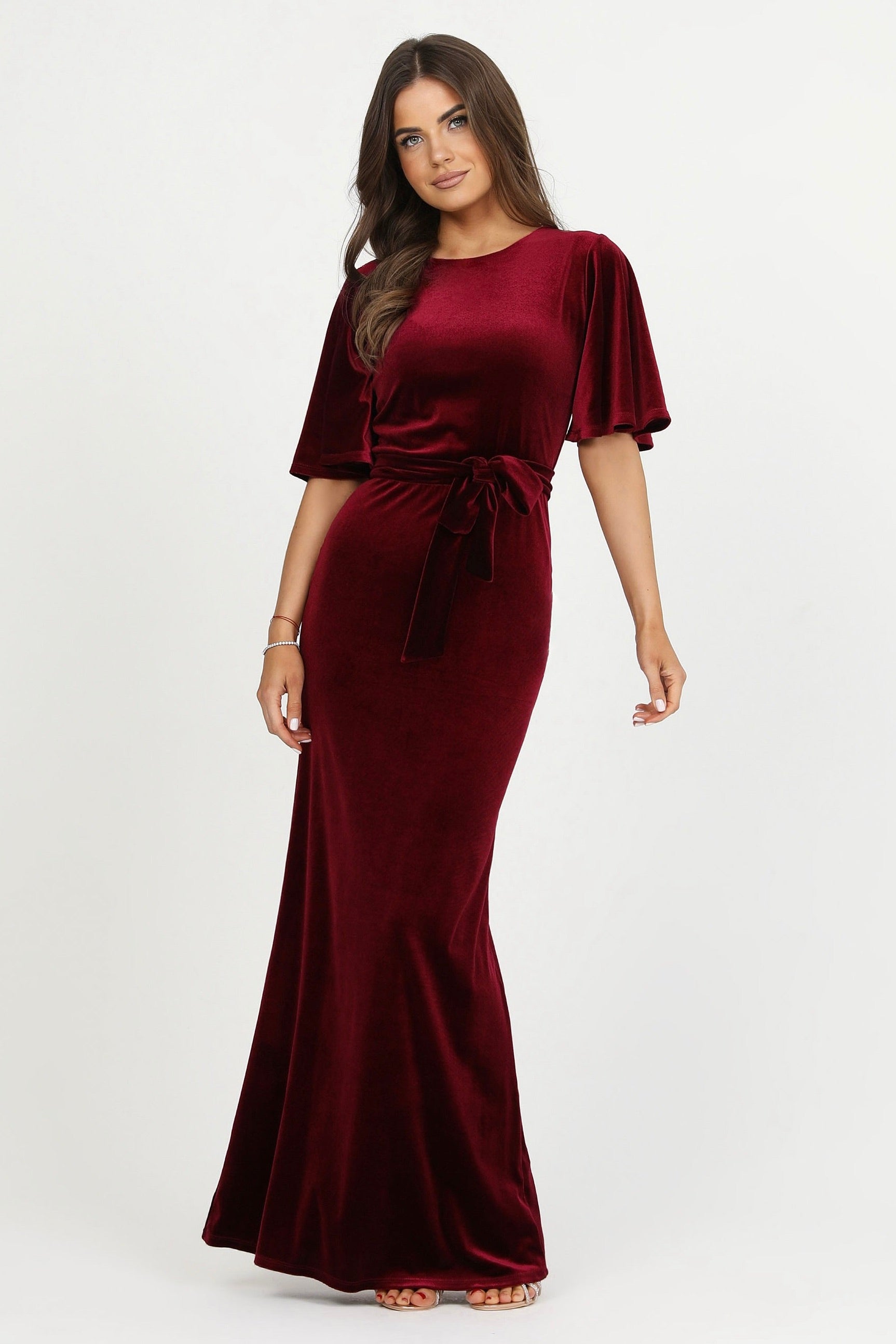 Burgundy Velvet Dress - Bridesmaid Dress - Formal Evening Gown Dsir Couture Burgundy Velvet Dress - Bridesmaid Dress - Formal Evening Gown Dsir Couture