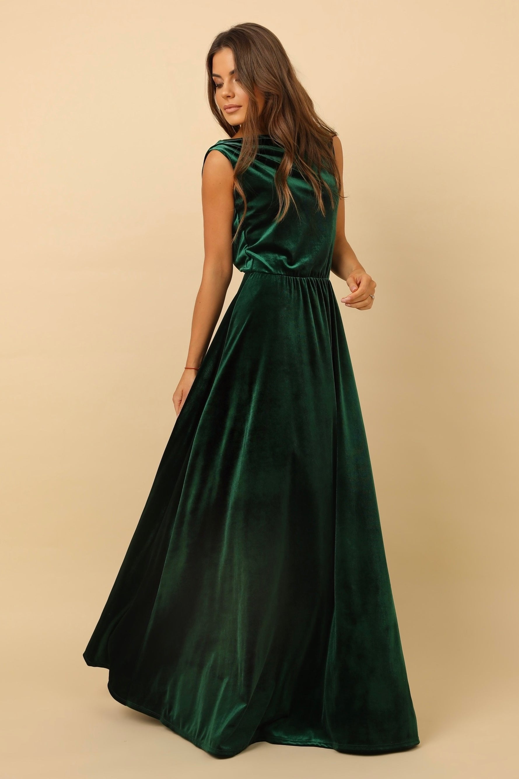 Dark Green Velvet Dress - Bridesmaid Dress