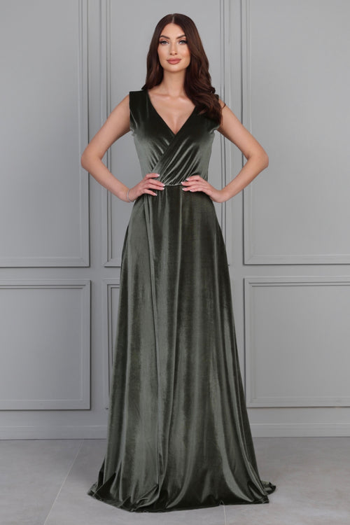 Dusty Sage Green Velvet Dress - Bridesmaid Dress - Formal Evening Gown Dsir Couture Dusty Sage Green Velvet Dress - Bridesmaid Dress - Formal Evening Gown Dsir Couture