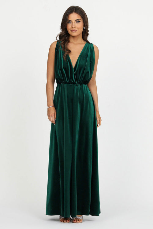 bridesmaid dress, velvet dress, wedding guest dress, gorgeous dress, wedding dress, mother of the bride dress, evening dress, gown dress, maxi dress, reception dress, elegant dress, formal dress, winter dress, fall bridesmaid, custom bridesmaid dress, dark emerald green dress, forest green dress, sleeveless dress, low back dress, backless dress, v-neck dress