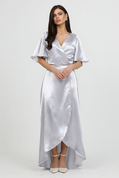 silver wedding guest dress Sequins for Curvy Women Lengthen it Silver Wedding Guest Dresses