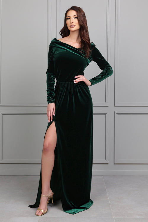 Dark Green Velvet Dress - Bridesmaid Dress - Formal Evening Gown Dsir Couture Dark Green Velvet Dress - Bridesmaid Dress - Formal Evening Gown Dsir Couture