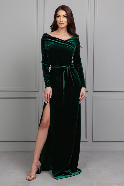 Dark Green Velvet Dress - Bridesmaid Dress - Formal Evening Gown Dsir Couture Dark Green Velvet Dress - Bridesmaid Dress - Formal Evening Gown Dsir Couture