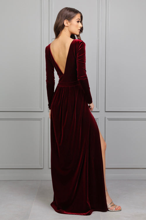 womens maxi velvet dress R.Vivimos Women's Fall Winter Vintage Velvet Dress Short Sleeve V Neck Elastic Waist Tiered Ruffle A-Line Elegant Maxi Dress