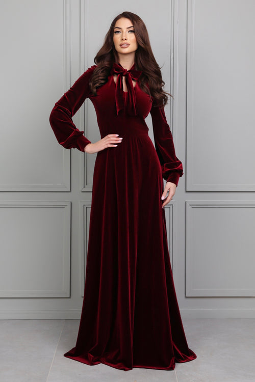 Burgundy Velvet Dress - Bridesmaid Dress - Formal Evening Gown Dsir Couture Burgundy Velvet Dress - Bridesmaid Dress - Formal Evening Gown Dsir Couture