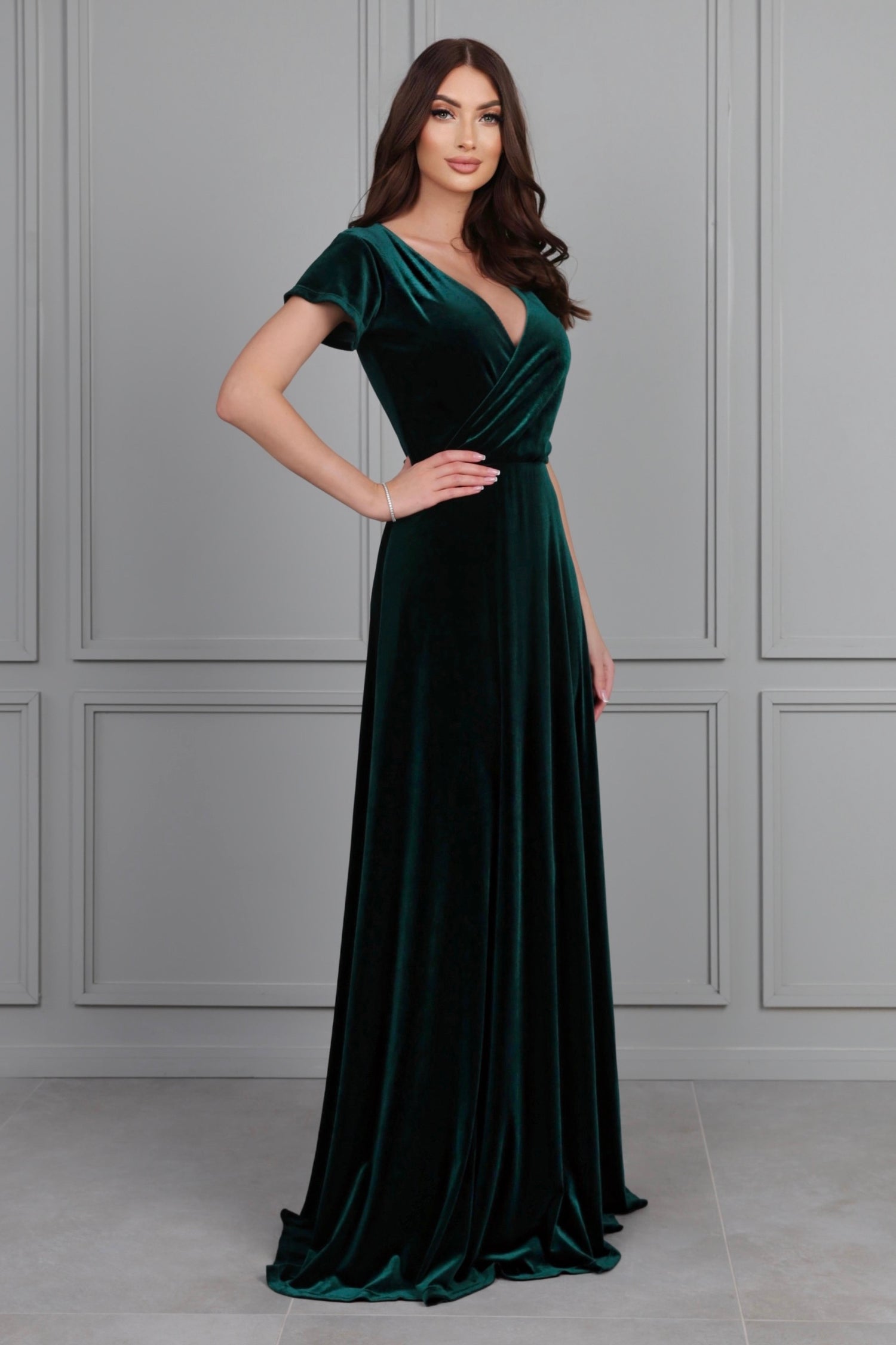 Dark Green Velvet Dress - Bridesmaid Dress
