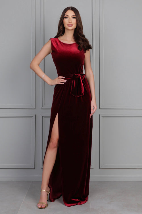 Burgundy Velvet Dress - Bridesmaid Dress - Formal Evening Gown Dsir Couture Burgundy Velvet Dress - Bridesmaid Dress - Formal Evening Gown Dsir Couture