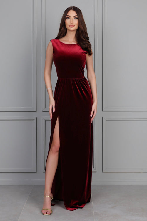 Burgundy Velvet Dress - Bridesmaid Dress - Formal Evening Gown Dsir Couture Burgundy Velvet Dress - Bridesmaid Dress - Formal Evening Gown Dsir Couture