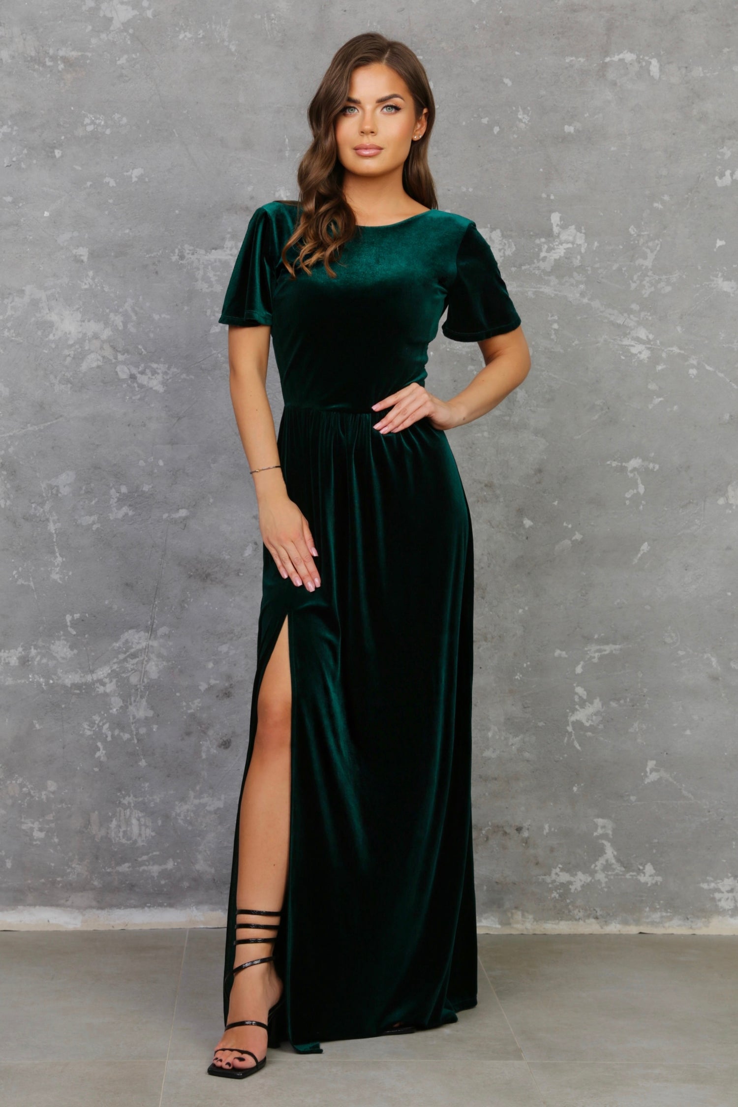Dark Green Velvet Dress - Bridesmaid Dress