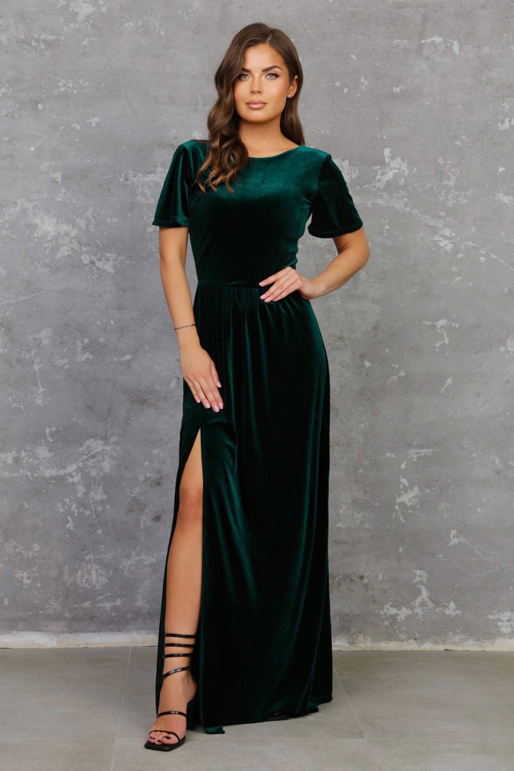 Dark Green Velvet Dress - Bridesmaid Dress