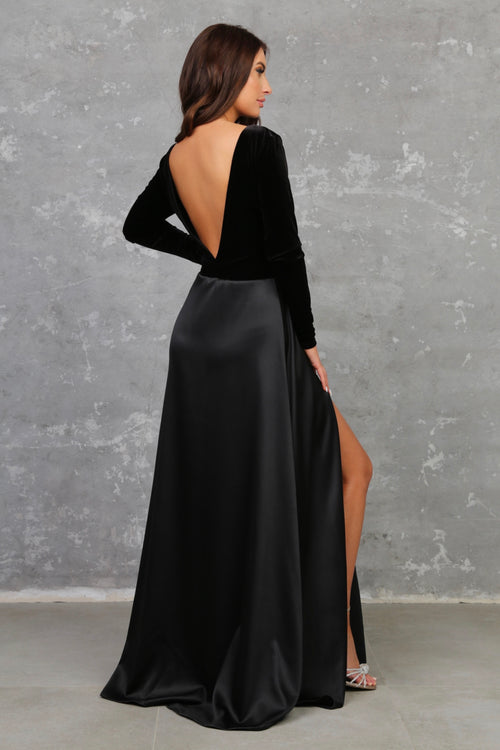 Black Velvet Dress - Bridesmaid Dress - Formal Evening Gown Dsir Couture Black Velvet Dress - Bridesmaid Dress - Formal Evening Gown Dsir Couture