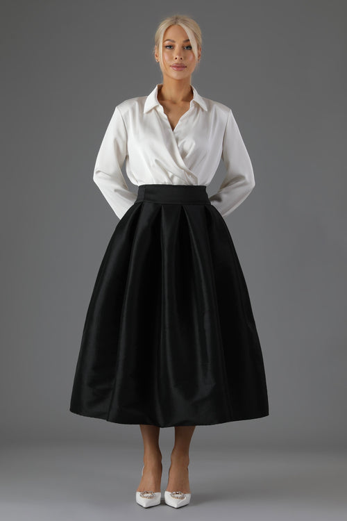skirt, women skirt, formal skirt, taffeta skirt, ball skirt, skirt with pockets, classic skirt, black skirt