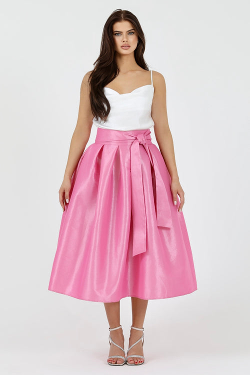 carolina herrera taffeta skirt, women skirt, formal skirt, taffeta skirt, ball skirt, skirt with pockets, classic skirt, light pink skirt